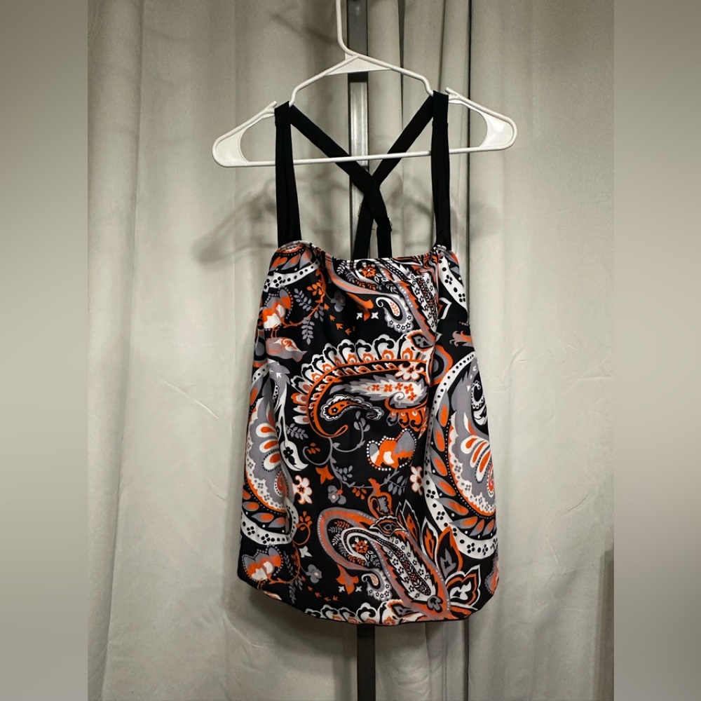 Tropical Tangerine Mix Comfortable  Tankini Top